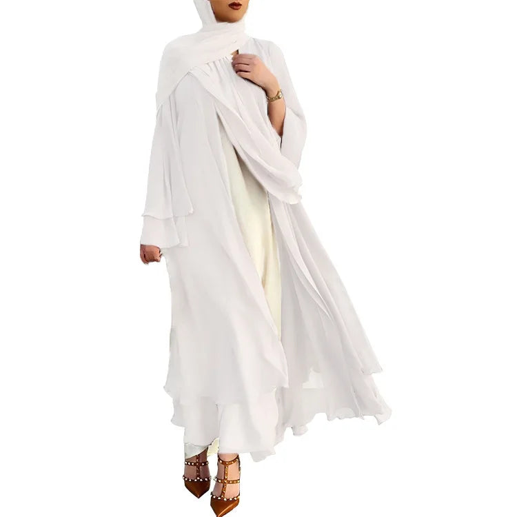 Abaya abierta lisa, kimono, variedad de colores