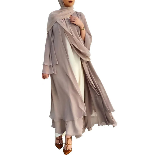 Abaya abierta lisa, kimono, variedad de colores