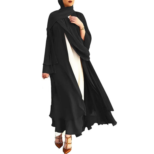 Abaya abierta lisa, kimono, variedad de colores
